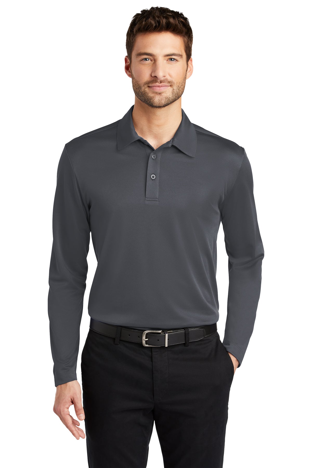 Men's Port Authority® Silk Touch™ Performance Long Sleeve Polo