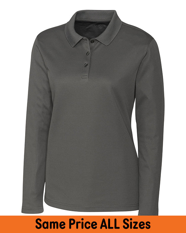 Ladies Clique Spin Eco Performance Pique Long Sleeve Polo