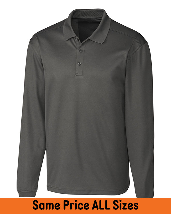 Men's Clique Spin Eco Performance Pique Long Sleeve Polo