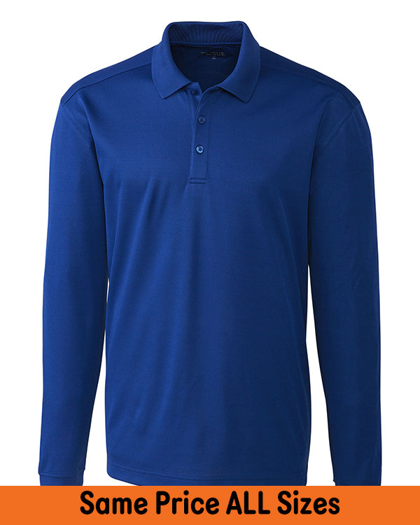 Men's Clique Spin Eco Performance Pique Long Sleeve Polo